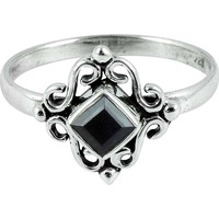 Created ! Black Onyx 925 Sterling Silver Ring