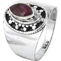 Stylish ! Ruby 925 Sterling Silver Ring
