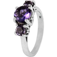 Large Stunning!! 925 Sterling Silver Amethyst Ring