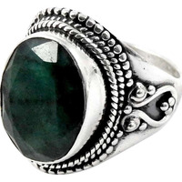 Excellent!! Emerald 925 Sterling Silver Ring
