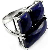 Antique Handmade!! 925 Sterling Silver Lapis Ring