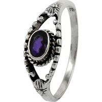 Love At First Sight Light ! 925 Sterling Silver Amethyst Ring