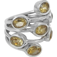 Draditions 925 Silver Citrine Ring