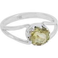 New Exclusive Style! 925 Silver Lemon Topaz Ring