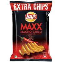 Case of 50 - Lay's Maxx Macho Chilli Flavour Chips - 56 Gm (1.97 Oz)