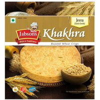 Case of 24 - Jabsons Jeera Khakhra Roasted Wheat Crisps Cumin Flavor - 180 Gm (6.35 Oz) [50% Off]