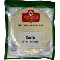 Case of 40 - Shreeji Garlic Urad Crackers Papad - 200 Gm (7.05 Oz)