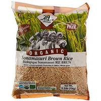 Case of 14 - 24 Mantra Organic Sonamasuri Brown Rice - 1 Kg (2.2 Lb)