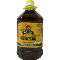 Case of 6 - Laxmi Kachi Ghani Mustard Oil - 2 L (67.6 Fl Oz)