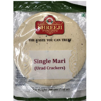 Case of 40 - Shreeji Single Mari Urad Crackers Papad - 200 Gm (7.05 Oz)