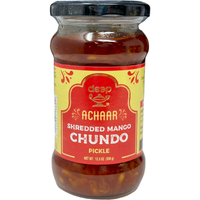 Case of 12 - Deep Shredded Mango Chundo Pickle - 350 Gm (12.3 Oz)