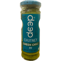 Case of 12 - Deep Green Chili Chutney - 220 Gm (7.7 Oz)