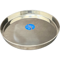 Case of 3 - Super Shyne Stainless Steel Thali - 9 Inch