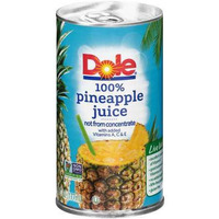 Case of 6 - Dole Pineapple Juice - 6 Fl Oz (177 Ml)
