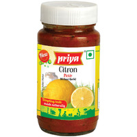 Case of 24 - Priya Citron Pickle Without Garlic - 300 Gm (10.6 Oz) [50% Off]