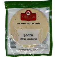 Case of 40 - Shreeji Jeera Urad Cracker Papad - 200 Gm (7.05 Oz)