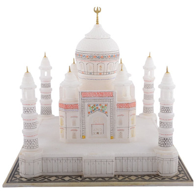 6" Marble Agra Taj Mahal Handmade Replica Epitome Of Love Christmas Decor Gifts