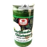 Nirav Coriander Chutney WITH Garlic (7.74 oz bottle)