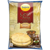 Sujata Gold Atta (Wheat Flour) - 100% Sharbati Atta - 4 lbs (4 lbs bag)