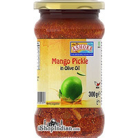 Ashoka Mango Pickle in Olive Oil (10.5 oz bottle)