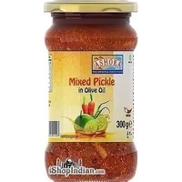 Ashoka Mixed Pickle in Olive Oil (10.5 oz bottle)