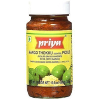 Priya Thokku (Shredded) Mango Pickle with Garlic (300 gm bottle)
