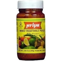 Priya Mixed Vegetable Pickle with Garlic (300 gm bottle)