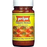 Priya Tomato Pickle with Garlic (300 gm bottle)