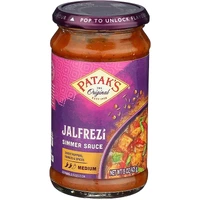 Patak's Jalfrezi Curry Simmer Sauce (Sweet Peppers & Coconut - Medium) (15 oz bottle)