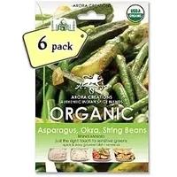 Arora Creations Organic Green Veggie (Asparagus, Okra, String Beans) Masala - 6 PACK (6 - 14 gm pouches)