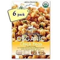 Arora Creations Organic Chick Peas (Punjabi Chhole) Masala - 6 PACK (6 - 22 gm pouches)