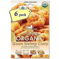 Arora Creations Organic Goan Shrimp and Fish Curry Masala - 6 PACK (6 - 26 gm pouches)