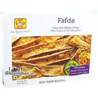 Deep Fafda with Chutney & Pickle - Gluten-Free Chickpea Crisps (12.3 oz box)