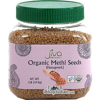 Jiva Organics Methi Seeds (Fenugreek) - 1 lb (1 lb bottle)