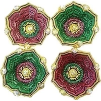 Leaf Diwali Diya - 4 Pack (#89874) (4 diyas)