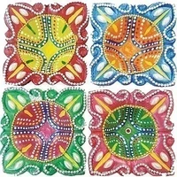 Traditional Square Diya - 4 Pack (89866) (4 diyas)