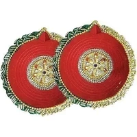 Hand Beaded Diyas - Pack of 2 (#90132) (2 diyas)