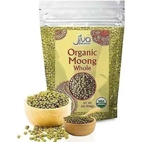 Jiva Organics Moong Whole (Green Gram Whole) - 2 lbs (2 lbs bag)