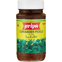 Priya Coriander Pickle with Garlic (300 gm bottle)