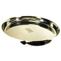 Stainless Steel Rimmed Plate (thali) - 12  width