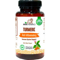 Aria Herbals Turmeric - Anti-Inflammatory - Immune System Support - 60 caps (60 ct bottle)
