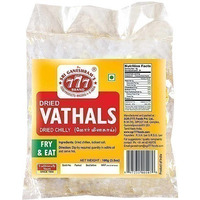 777 Dried Vathals - Dried Curd Chilly (3.5 oz bag)