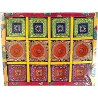 Assorted Diwali Diyas without Wax - 12 pack (12 diyas)