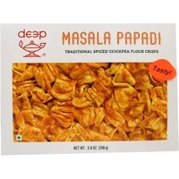 Deep Masala Papadi - Spicy Chickpea Flour Crisps (8.8 oz box)