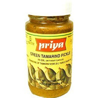 Priya Green Tamarind Pickle without Garlic (300 gm bottle)