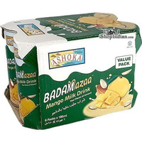 Ashoka BadamMazaa Mango Milk Drink - Value Pack - Pack of 6 (6 x 6 oz can)