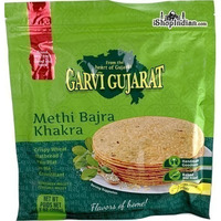 Garvi Gujarat Khakhra - Methi Bajra (7 Oz Pack)