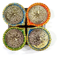 Gold Bead Diwali Diyas - 4 Pack (6 diyas)