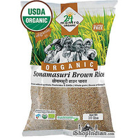 24 Mantra Organic Brown Sona Masoori Rice - 10 lbs (10 lbs bag)