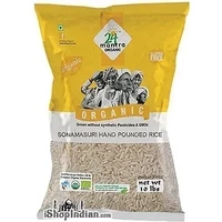 24 Mantra Organic Sona Masuri Rice - Handpounded - Semi-Brown Rice (10 lb bag)